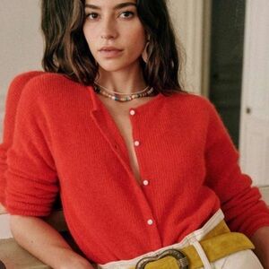 Sézane Gaspard Cardigan in Red XXS